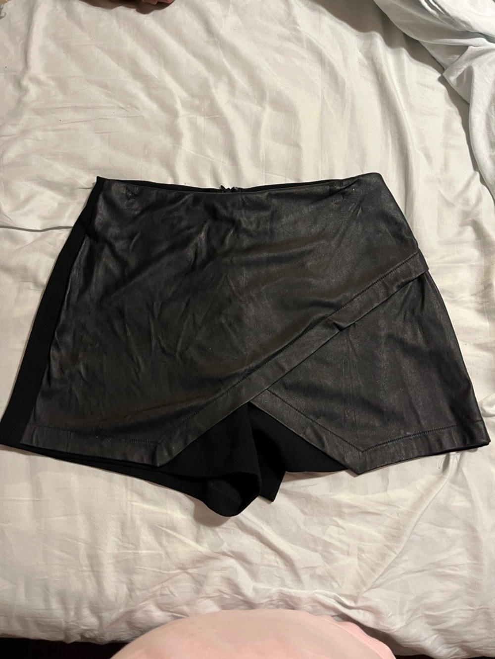 BCBGeneration Black Faux Leather Skort set - Size 8